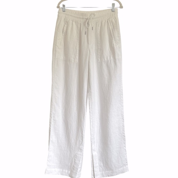 ATHLETA RETREAT LINEN CALLA LILY WHITE SIZE SMALL TALL - Picture 7 of 16